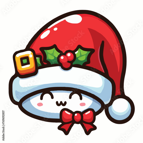 cute chrismas carton vector on white background