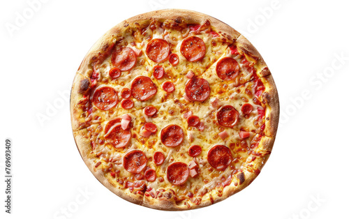 Mathematical Pizza Delight, Isolated on White Background, Generative Ai