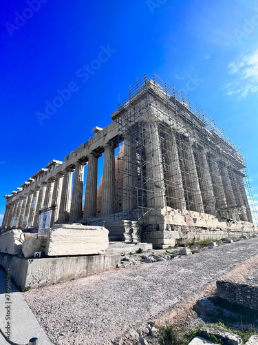 Vertical of the Acropolis, Parthenonas of Athens, Greece photo