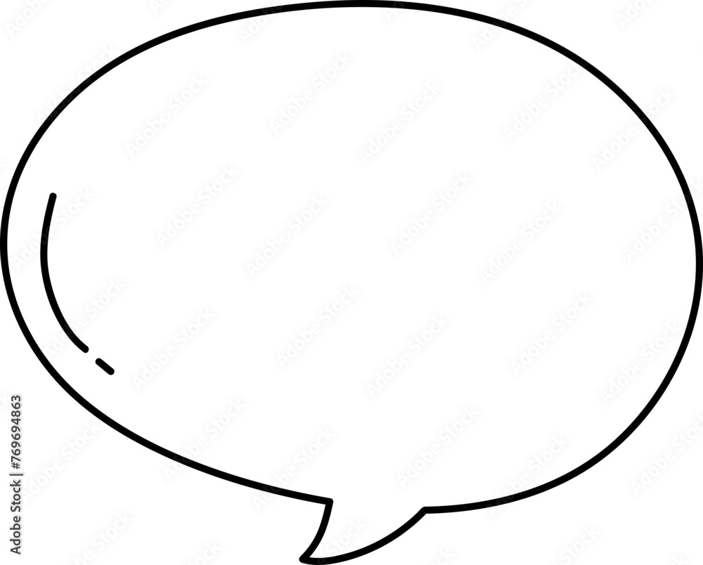 Hand Drawn Speech Bubble Illustration Hand Drawn Speech Bubble Illustration