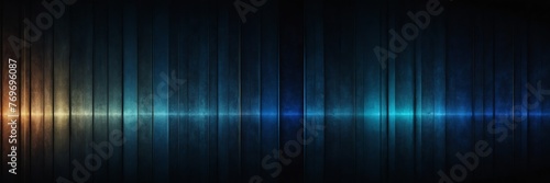 Obsidian black to midnight blue color gradient shiny metal sheet surface smooth texture banner panoramic background banner template backdrop from Generative AI