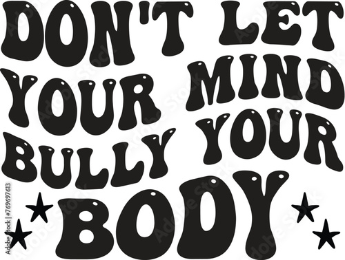 Body Positivity Vector, Self Love Quote, Mental Health, Empowerment Design