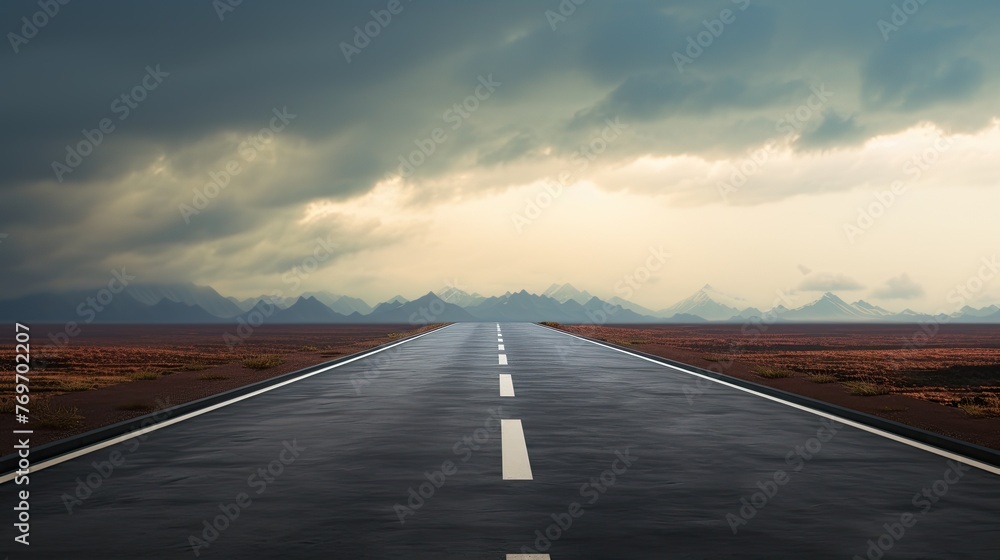 Fototapeta premium Highway road going into the distance.