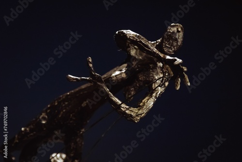 Fotografie Artistic metal sculpture of a spider, titled LAraignee I, by French artist Germa