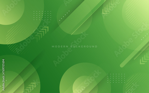 Modern abstract background green ,slash effect background, memphis, circle