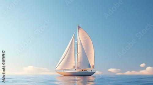 Sailboat sea icon 3d © arnanda