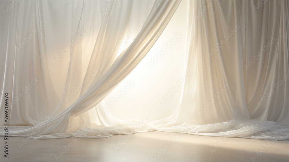 A picture of a bride in a white wedding dress against a white backdrop, symbolizing love and beauty in a wedding ceremony setting