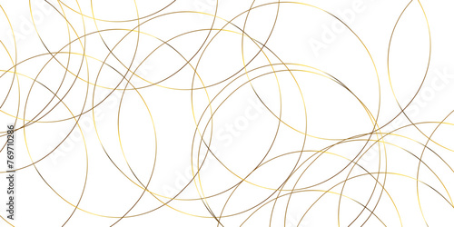 Circle lines hand drawn golden seamless pattern photo
