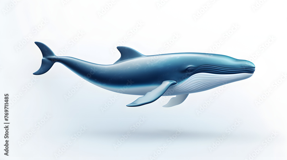Fototapeta premium Whale Sea Icon 3d