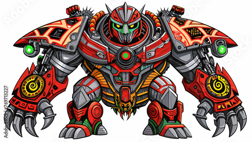 "Maori Graffiti Battle Robot - Full Body Design" © Radha Rani