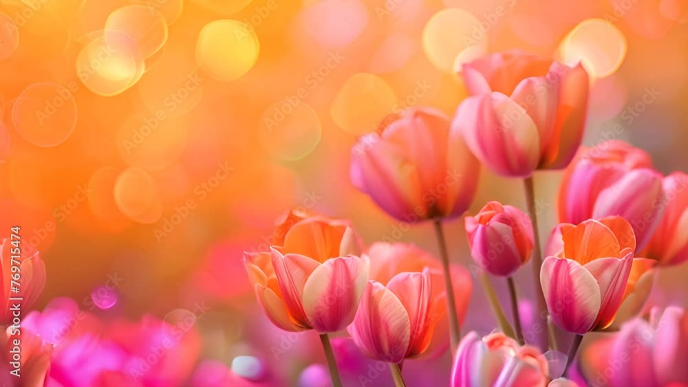 Tulip Blossoms on blur background Tulip Blossoms on blur background