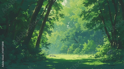 Anime Style Landscape Background photo