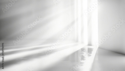 Abstract blurred white background with soft light and shadow, minimalism, beautiful, copy space