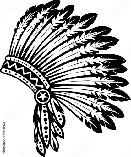 Indian tribal hat drawing