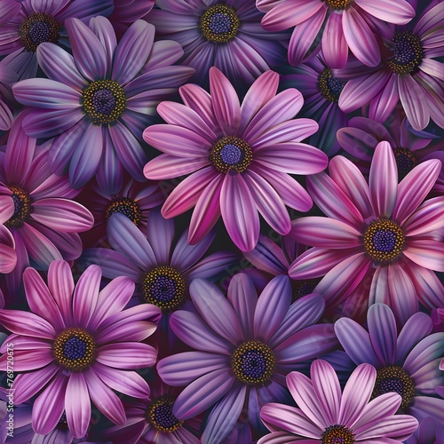 Vibrant Osteospermum in Full Bloom A Stunning Display of Natures Radiance