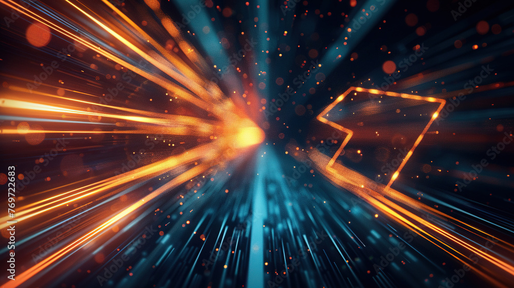 Naklejka premium futuristic speed lights data transfer concept