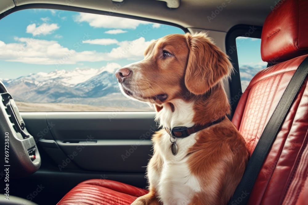 pet travel dog in seat