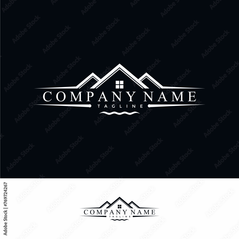 Home logo design. Realty, Property and Real estate logo concept. house roof icon