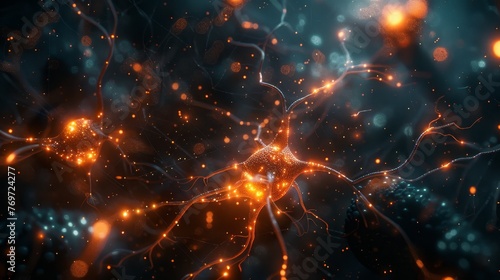Visualize a network of interconnected neurons