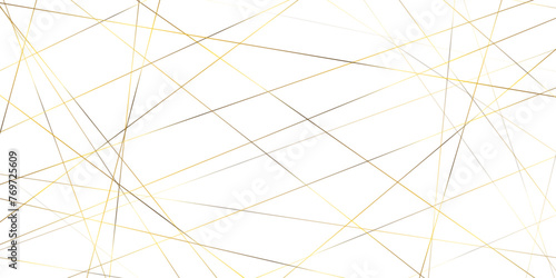 Golden lines hand drawn seamless pattern
