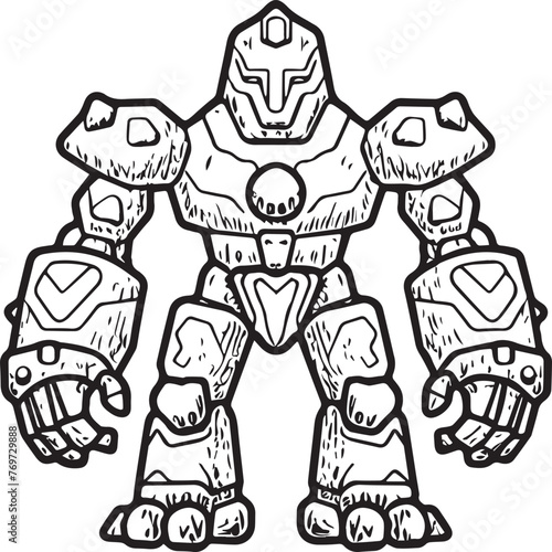 Wallpaper Mural Golem coloring pages. Monster rock coloring pages Torontodigital.ca