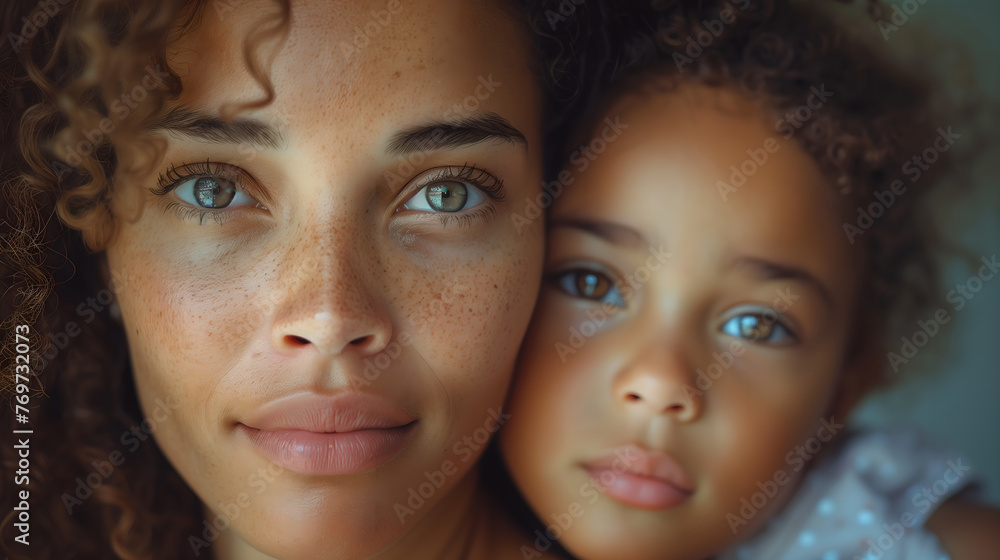Mother and Child Serene Portrait Mother and Child Serene Portrait