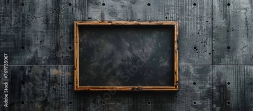 Abstract Wall Background with Wooden Frame