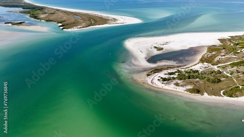 A drone photos of Caladesi Island and Honeymoon Island State Parks photo