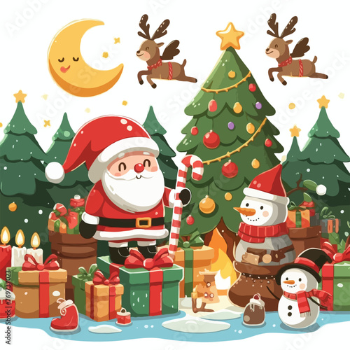 chrismas vector on white background
