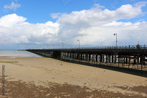 Ryde, Isle of Wight, England. Ryde pier is the world's oldest seaside pleasure pier, opening in 1814. © Victoria Sharratt