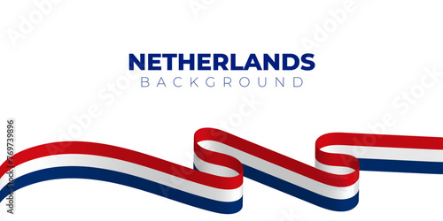 Waving Dutch Flag. Netherland Concept Background