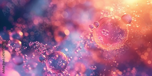 A colorful background with many small bubbles