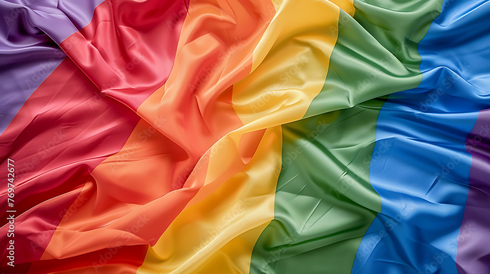Abstract Rainbow color blurred lines Layered Background lines flag copy space. generative ai Abstract Rainbow color blurred lines Layered Background lines flag copy space. generative ai