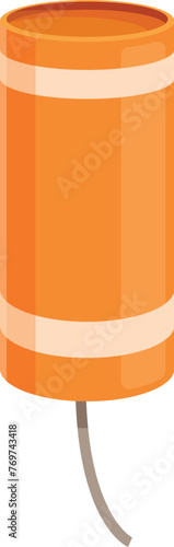 Petard fun object icon cartoon vector. Game safety explosion. Art celebration