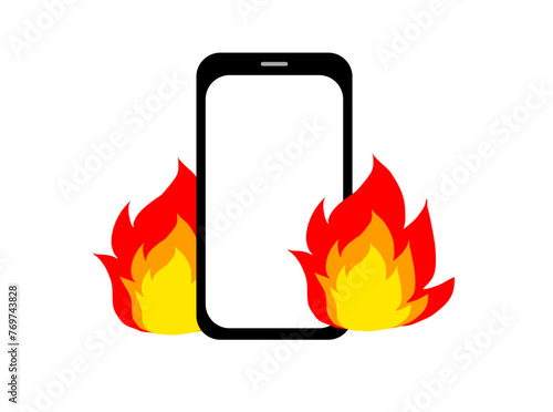 スマホ　炎に包まれる　炎上