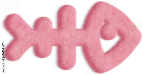 Fish Hook Pink Fluffy Icon