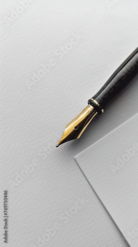 A pen poised above a blank page, symbolizing the potential and initiative to author a new chapter in leadership photo