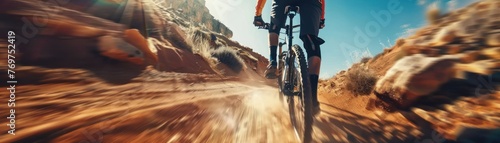 Bring the exhilarating world of extreme sports to life with a bold rear view angle that showcases the rush of adrenaline and sense of adventure Create a visually 