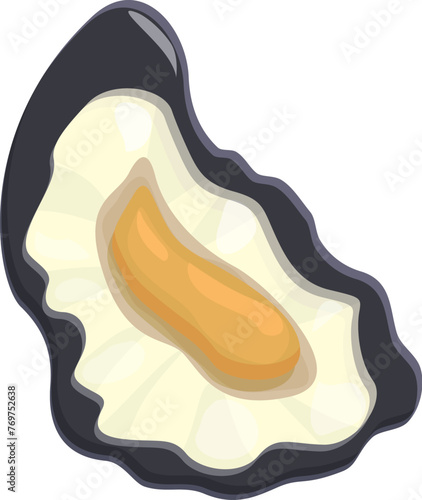 Dinner seafood oysters icon cartoon vector. Cooking meal. Fresh delicacy