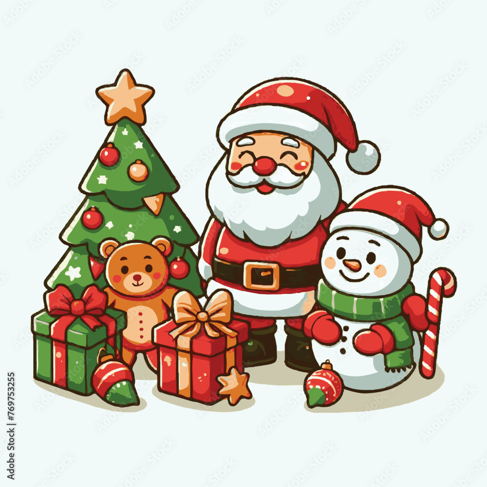 christmas carton vector on white background christmas carton vector on white background