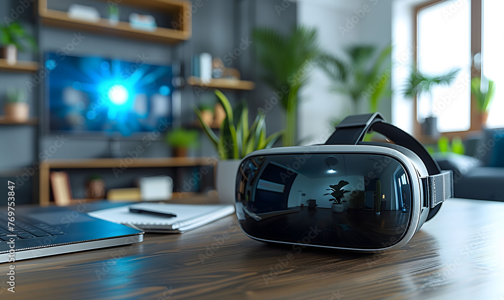 Fototapeta premium VR glasses on the desk in the office