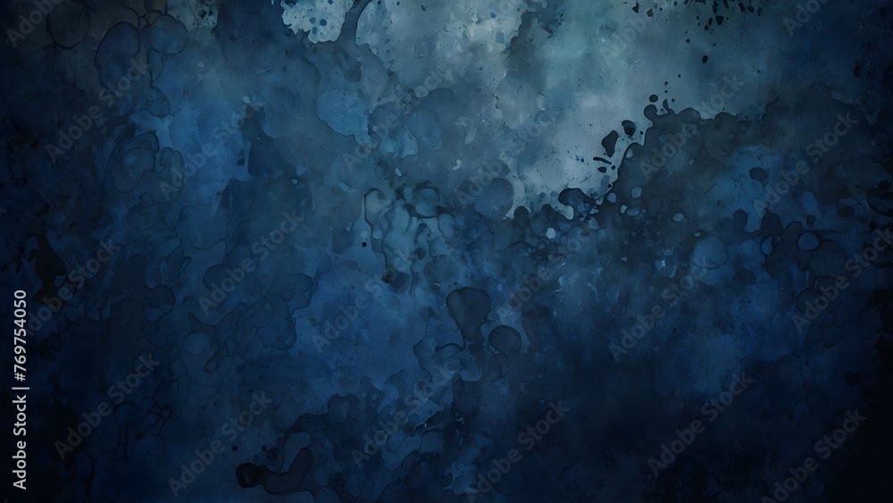 
Abstract watercolor paint background dark blue. Generative AI