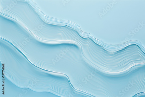 Wallpaper Mural Flat lay water texture wavy pastel blue background. Spa, cosmetics or summer concept Torontodigital.ca