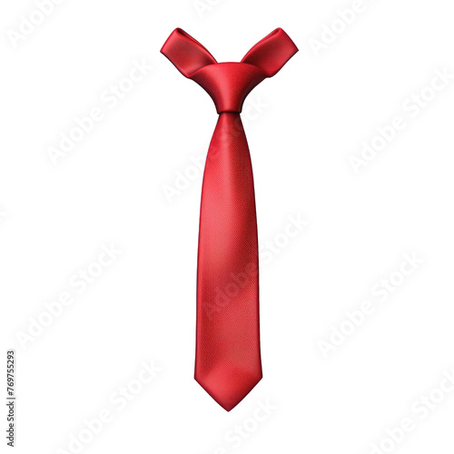 Red Tie isolated on Transparent a white background