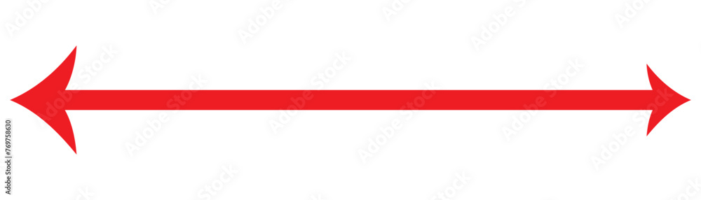 Vector illustration of a black arrow pointing both sides, right and left Vector illustration of a black arrow pointing both sides, right and left