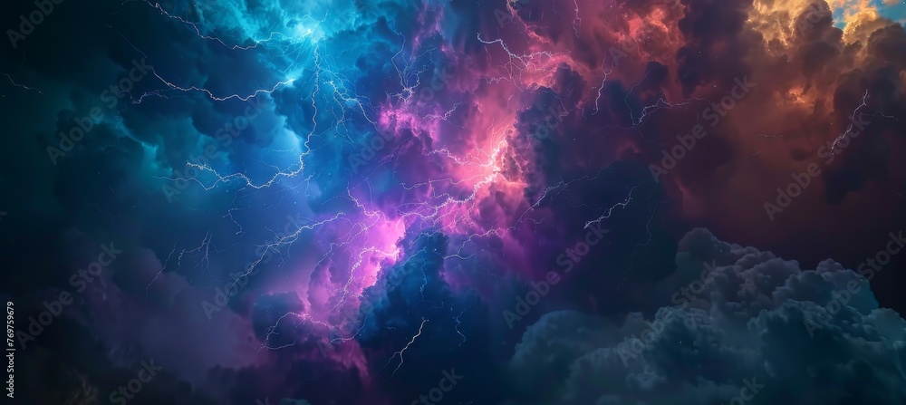 KS abstract background of dark stormy clouds with lightni KS abstract background of dark stormy clouds with lightni