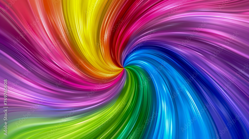 Obraz premium Vibrant swirl of colors ranging from warm oranges to cool blues.