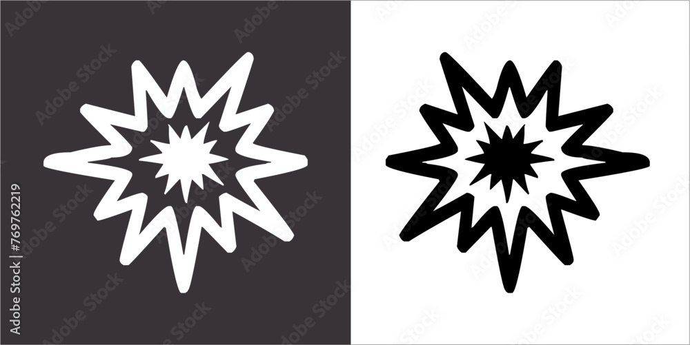 Fototapeta premium Illustration vector graphics of Bomb icon