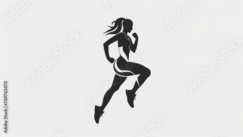 World Running Day, a young female runner with a good figure is running. © Annawet boongurd