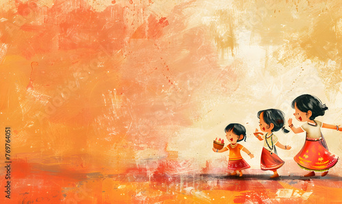 Childrens Day in India background design photo